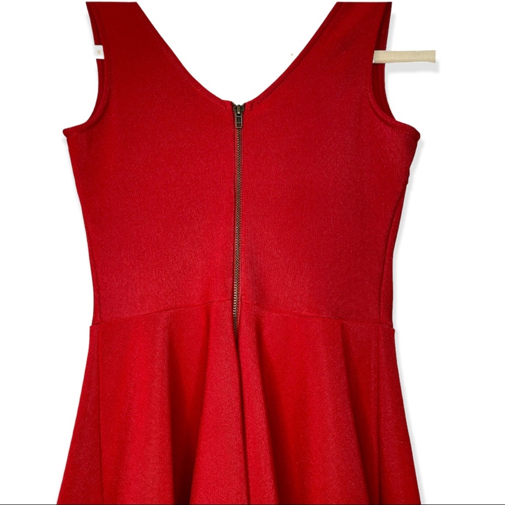 Lulu’s Red Skater Dress with Square Neckline and Scoop Back Size XS - Picture 7 of 13